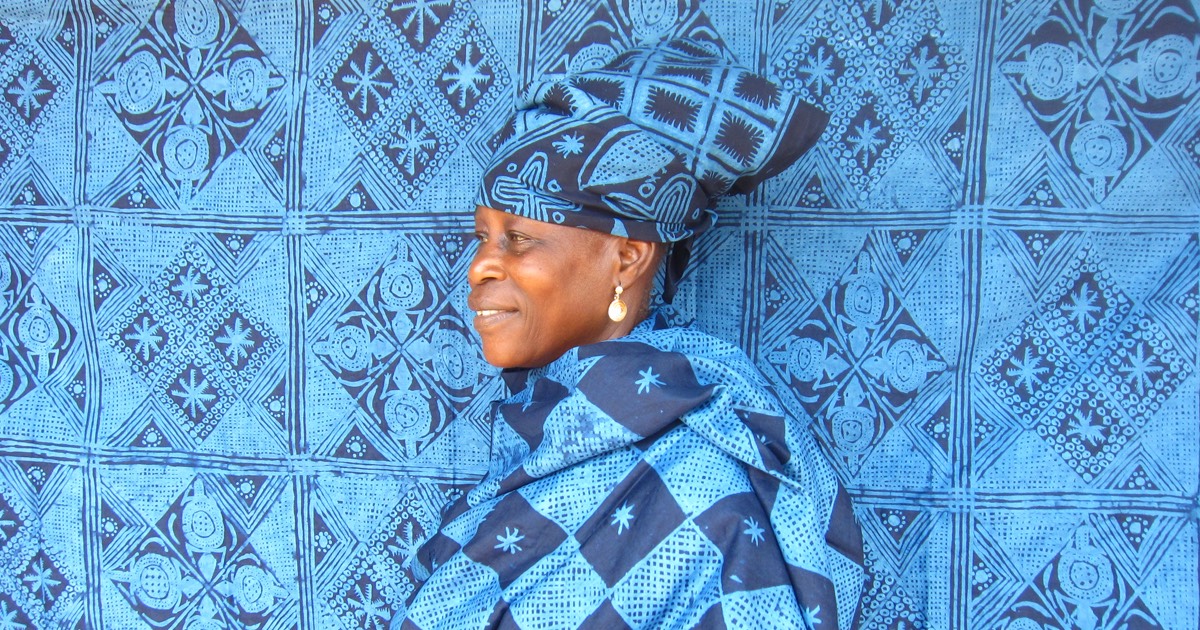 アディレ・エレコ/ヨルバ族の昔ながらの藍染　アフリカ　レア アディレ・エレコ/ヨルバ族の昔ながらの藍染 アフリカ レア